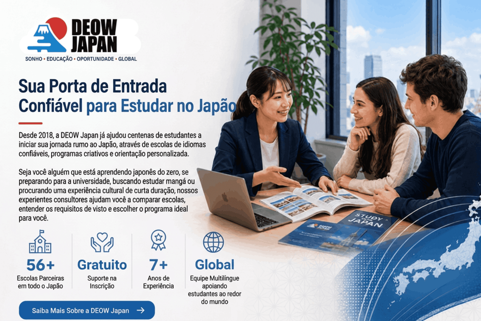 Students receiving study abroad consultation
